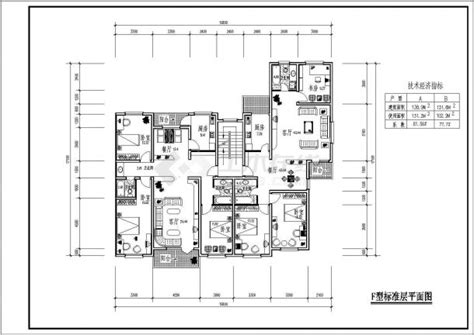 第2套三室二厅139平米住宅建筑设计CAD方案图_住宅小区_土木在线