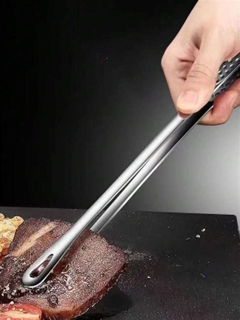 1pc Stainless Steel Food Tongs, Barbecue Clips, Steak Tongs, Japanese ...