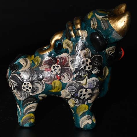 Pair of Ceramic Pucara Bulls hand painted Sacred Valley – Shaman Things