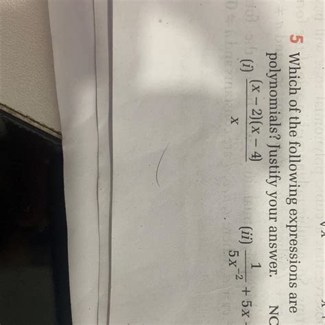 Which of the following are polynomials? Justify your answer - Brainly.in