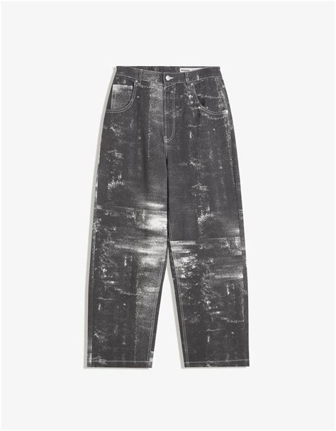 Super baggy print jeans - Men | Bershka