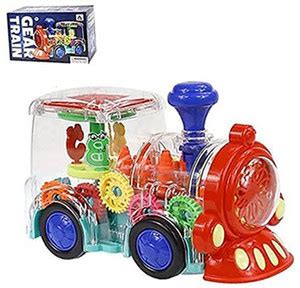 Toyvala Attractivee Concept 3D Transparent Train Engine Bump & Go Toy ...