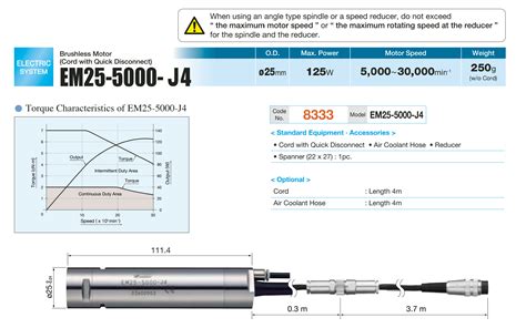 NAKANISHI EM25-5000-J4 Động cơ Brushless - CÔNG TY TNHH KỸ THUẬT NTN