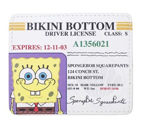 Spongebob Driver License Template | dev.onallcylinders.com