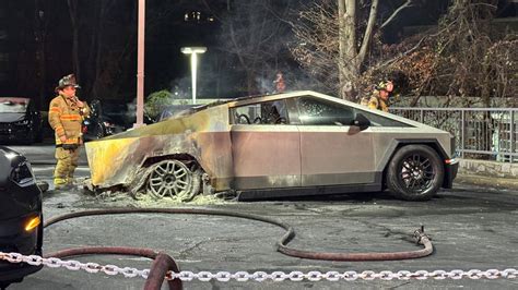 Cybertruck catches fire at DeKalb County Tesla dealership | Tesla ...