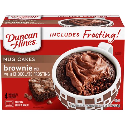 Duncan Hines Mug Cakes Brownie Mix with Chocolate Frosting - Shop ...