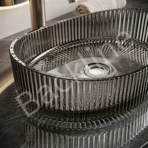 B Backline Black Transparent Glass Basin - Premium Toughened Glass Tab