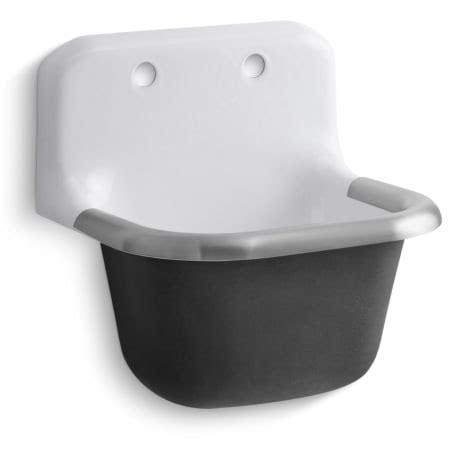 Kohler K-6714-0 Bannon Service Sink with Rim Guard and 8" Centers, 22-1 ...