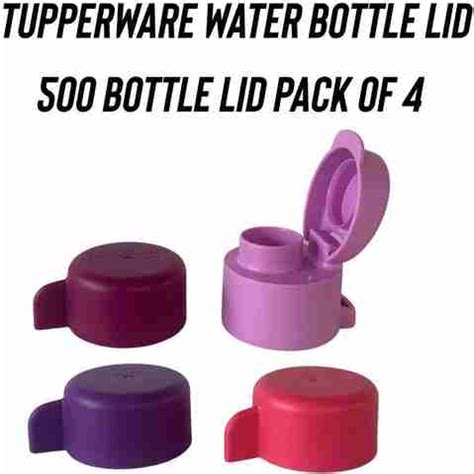 TUPPERWARE 500ml Water Bottle Airtight Lid(Pack of 4, 1 Flip top ...