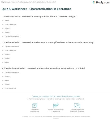 Characterization In Literature