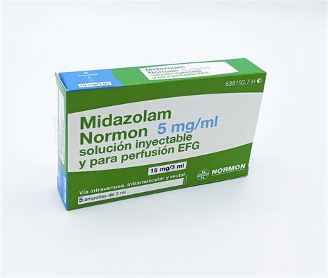 Midazolam Normon Efg 50 Mg 10 Ampollas Solucion Inyectable Y Para ...