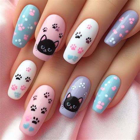 Pin by Deniz on Nail,nail varnish💅 | Cat nail designs, Nail art ...