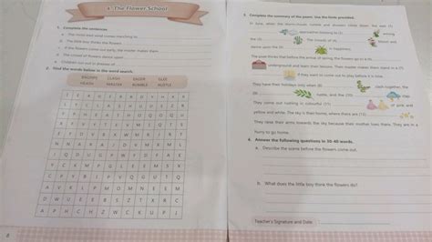 The Flower School Complete the sentences. a. The moist east wind comes m..