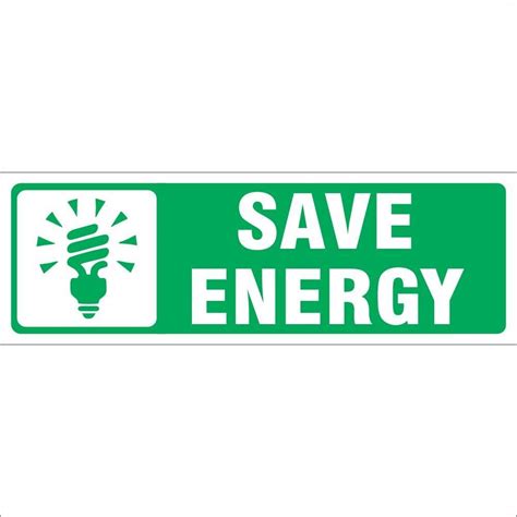 KREEPO Save Energy Sign Board Sticker (Pack of 2) : Amazon.in: Office ...