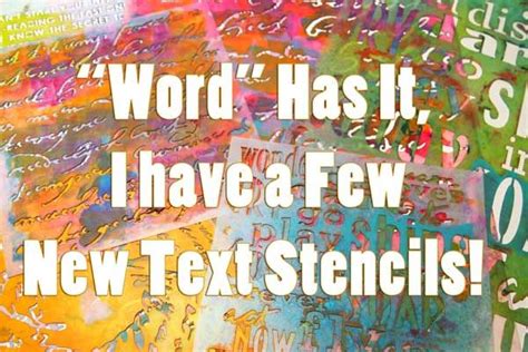 Word Has It, I've Got a Few New Stencils at StencilGirl | Word stencils ...