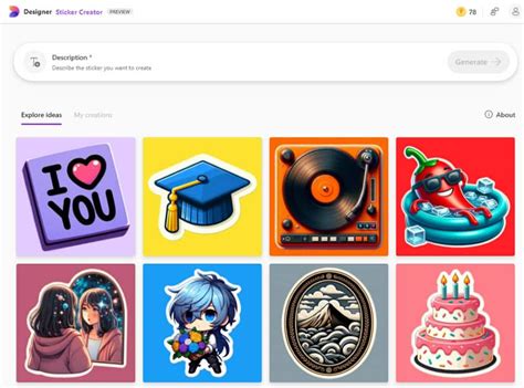 Bing Creator Sticker 的图像结果