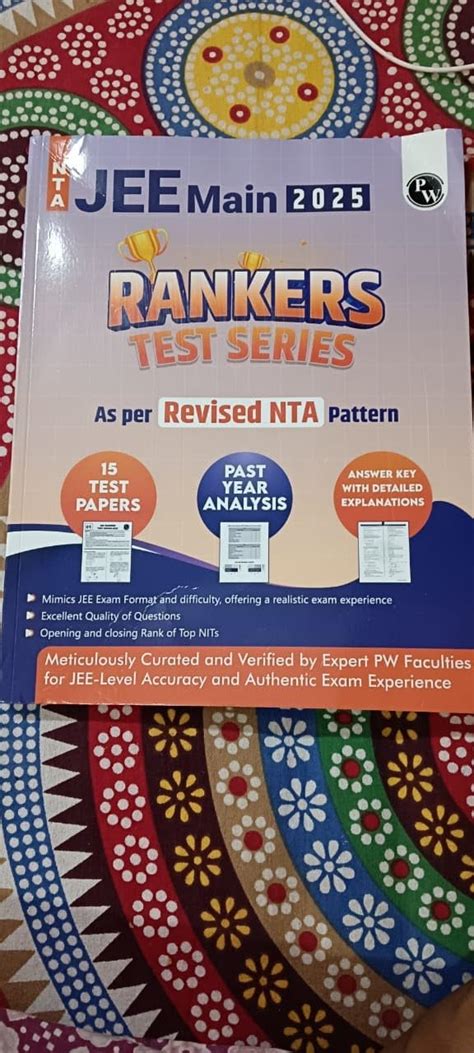 Buy PW 15 JEE Main Rankers Test Series 2025 As Per Revised NTA Pattern ...