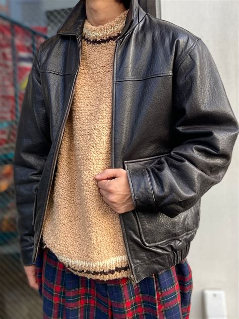 革田ジャン平 90s CHEROKEE チェロキー レザー トラッカージャケット ブラウン【M】革ジャン | BACK IN THE DAYZ.