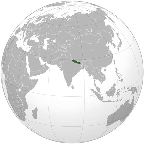 Location of the Nepal in the World Map