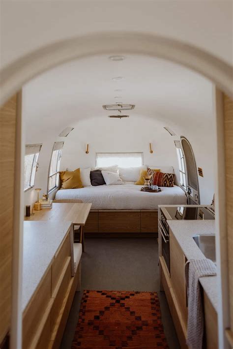 Overhauled Airstream Parked in Desert Oasis