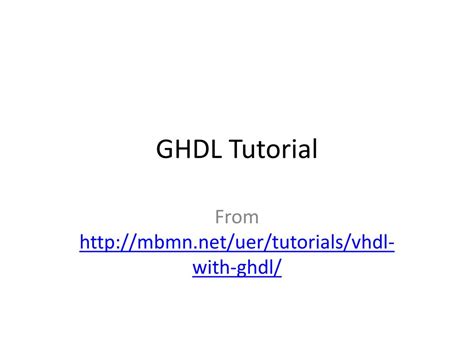 Image result for Ghdl Tutorial