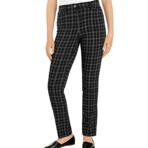 #10120-2 Women’s Plaid Dress Pant,Black combo,size 8. | Womens plaid ...