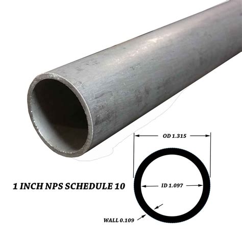 Online Metal Supply 304 Stainless Steel Pipe 1 inch x 12" - SCH 10S (1 ...
