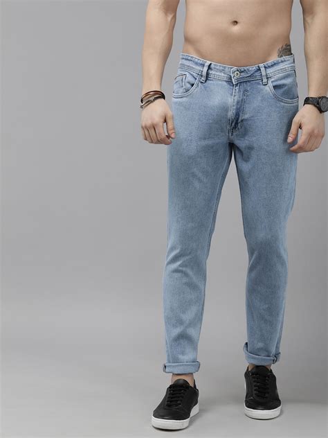 The Roadster Lifestyle Co Men Blue Slim Fit Mid-Rise Stretchable Jeans ...