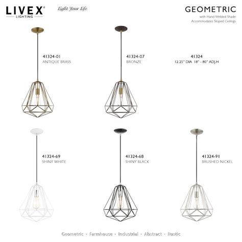 Livex Lighting Geometrix Brushed Nickel Industrial Geometric Mini ...