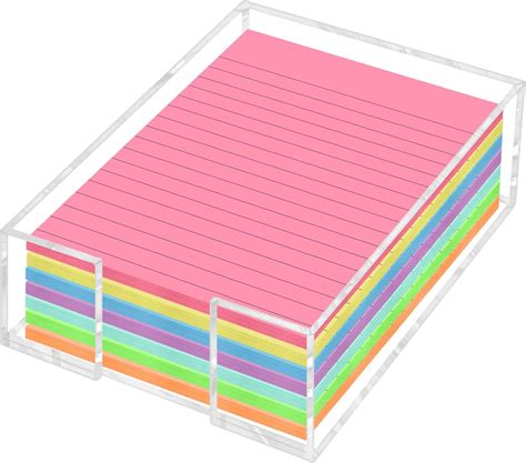 Amazon.com : Acrylic Sticky Note Holder - 4 x 6 Inch Post It Note ...