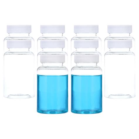 Buy PATIKIL 10 Pcs 200ml Reagent Bottles, PET Wide Mouth Round Bottles ...