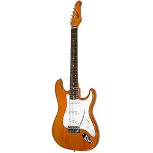 Oscar Schmidt 6 String Double Cutaway SSS Electric Guitar. Natural ...