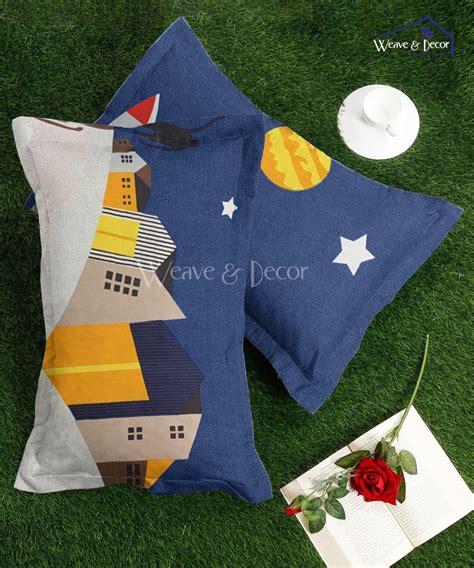 Space Printed Kids Pillow Cover Set of 2 – Weave & Decor