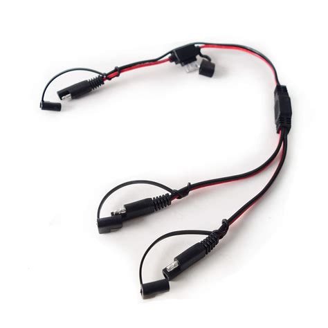 SAE Y Splitter Cable 1 to 2 SAE Quick Release Connector Power Charger ...