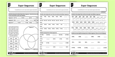 Image result for Sequences Worksheet
