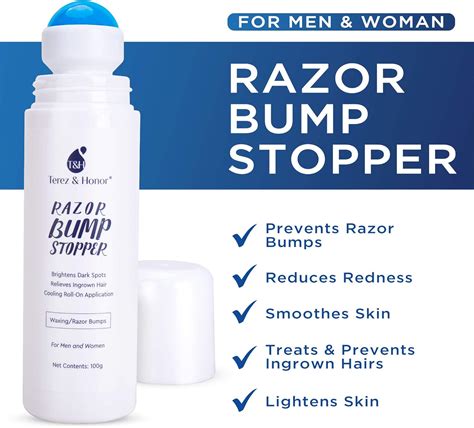 Razor Bump and Ingrown Hairs Serum – After Shave Solution Roll-On for Ingrown Hairs, Razor Burns ...