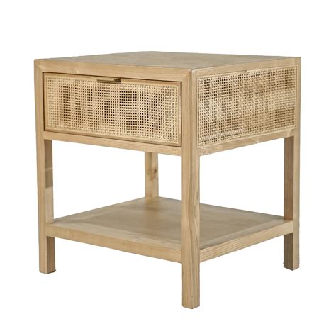 Rattan Side Table - Natural - Q Living Furniture