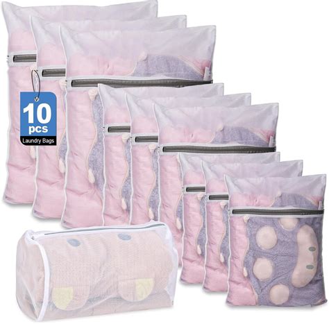 Amazon.com: CXYARY 10PCS Mesh Laundry Bags for Delicates, 4 Sizes ...