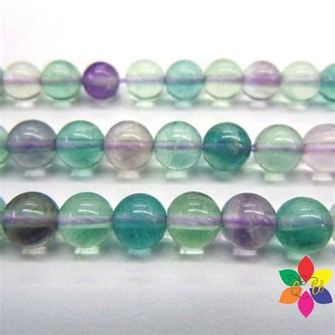 Buy Clearance Natural Flourite 8mm Beads Drilled Strand Length 14 ...