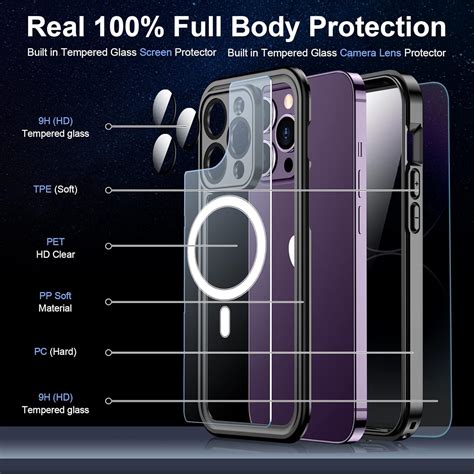 Buy Temdan [Real 360 Magnetic for iPhone 14 Pro Max Case Waterproof ...