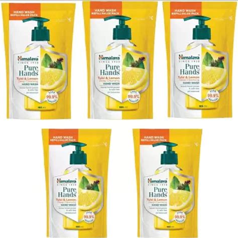 Buy HIMALAYA PURE HANDS TULSI & LEMON HAND WASH 185ML X 5 Hand Wash ...