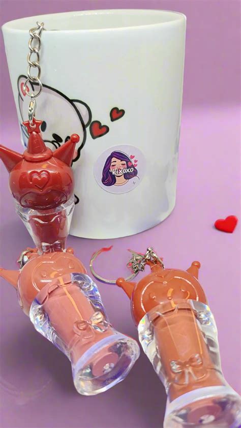 (119)- Kuromi Chocolate Keychain Lipstick For her/ Kawaii Keychain Lip ...