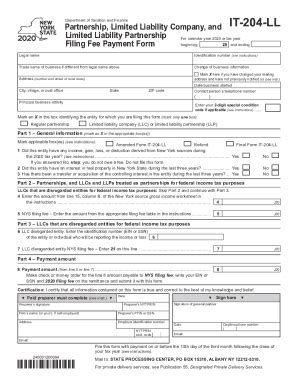 2020-2025 Form NY DTF IT-204-LL Fill Online, Printable, Fillable, Blank ...