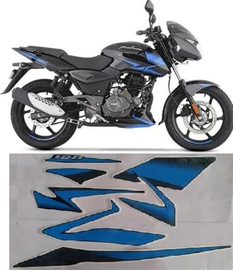 Sticker & Decal for Bike (Blue, Black) (Pulsar 180 BLK Blue) : Amazon ...