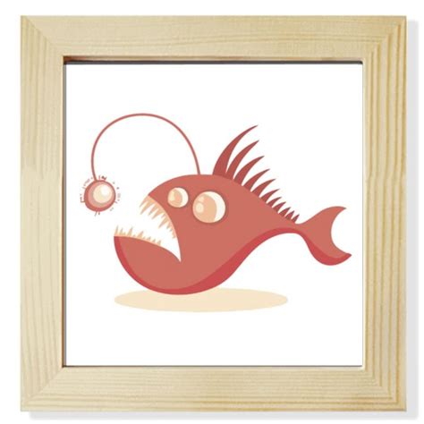 no/no cute cartoon fish illustration Square Picture Frame Wall Tabletop ...