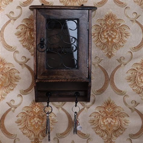 Wall Hanging Key Box Holder Home, Office Décor - Wood Work Wall Mount ...