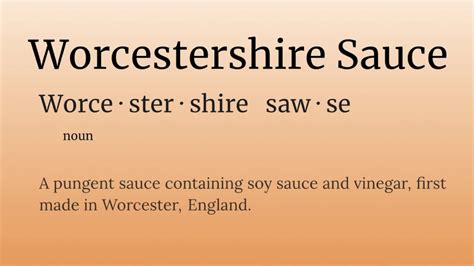 Worcestershire Sauce Pronounce Us at Nicholas Warrior blog