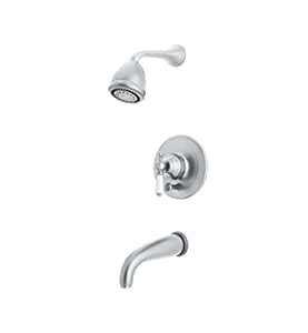 Rohl U.KIT23X-PN Edwardian Shower System with Pressure Balanced Valve ...