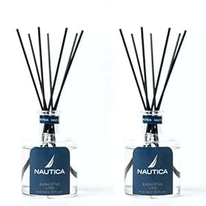 Nautica 150ml Natural Aroma Oil Diffuser Set with 7 Reeds - Pack of 2 ...