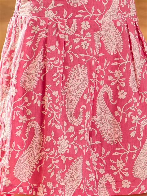 Stylum Women's Pink Paisley Printed Cotton Co-ords Set (CSPINKCUB ...